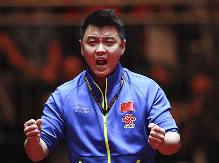 英国乒乓球队强势中国乒乓球队，王皓高光表现